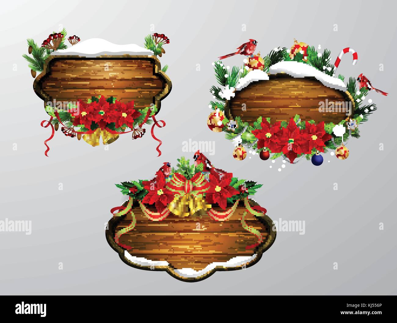 Vector wooden christmas board Stock Vector Image & Art - Alamy