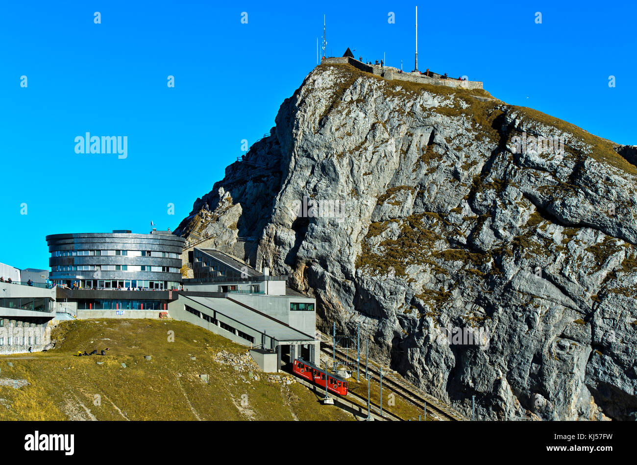 Hotel Pilatus Bellevue at the top of Mount Esel, Mountain Massif
