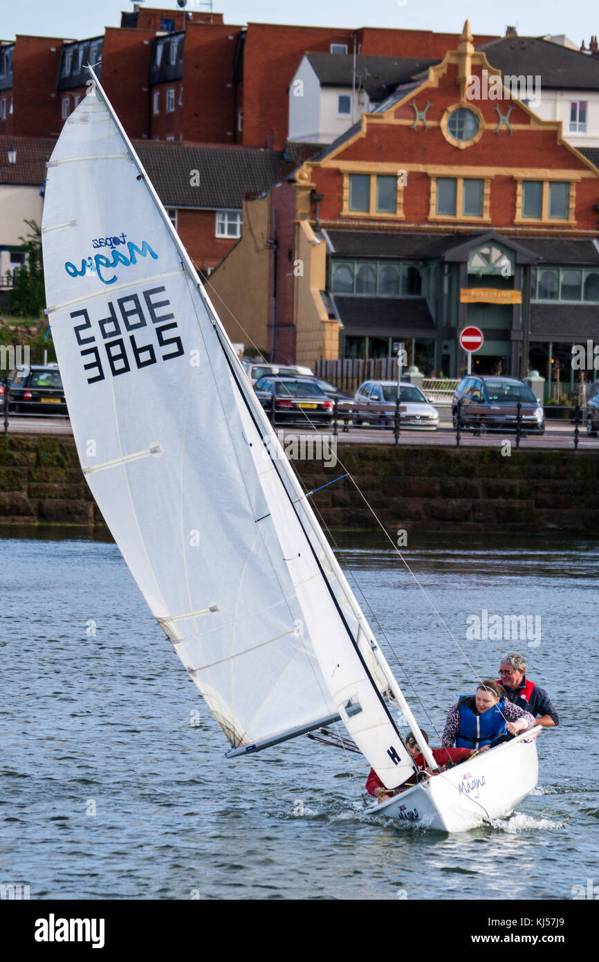 Dinghy racing at New Brighton Stock Photo - Alamy