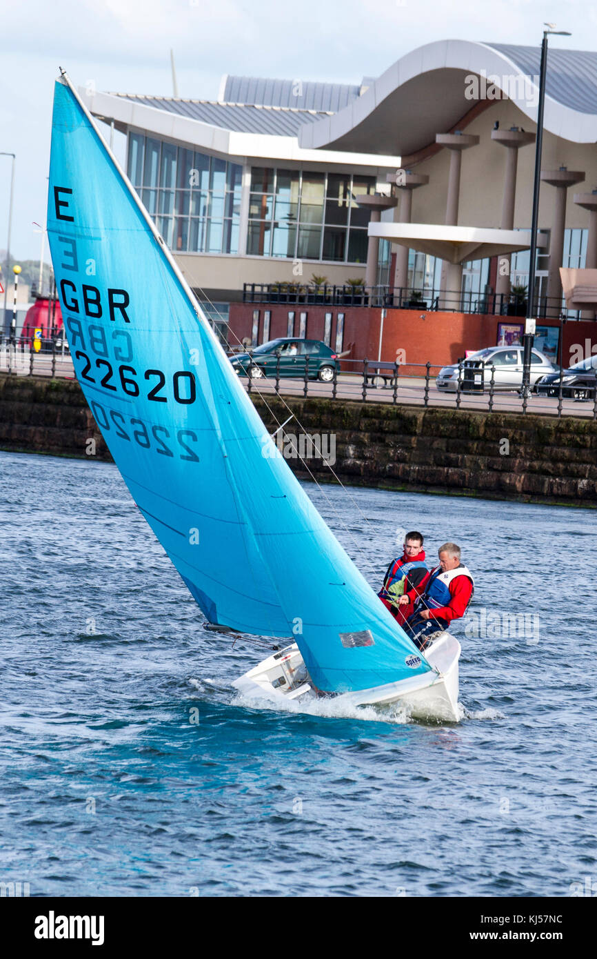 Dinghy racing at New Brighton Stock Photo - Alamy