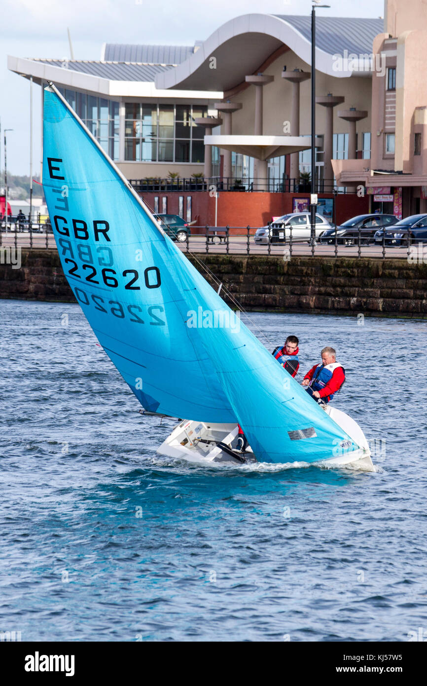 Dinghy racing at New Brighton Stock Photo - Alamy