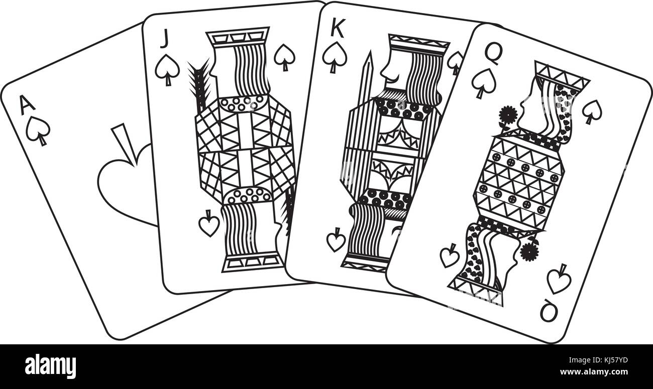 Playing cards jack queen king ace and joker Vector Image