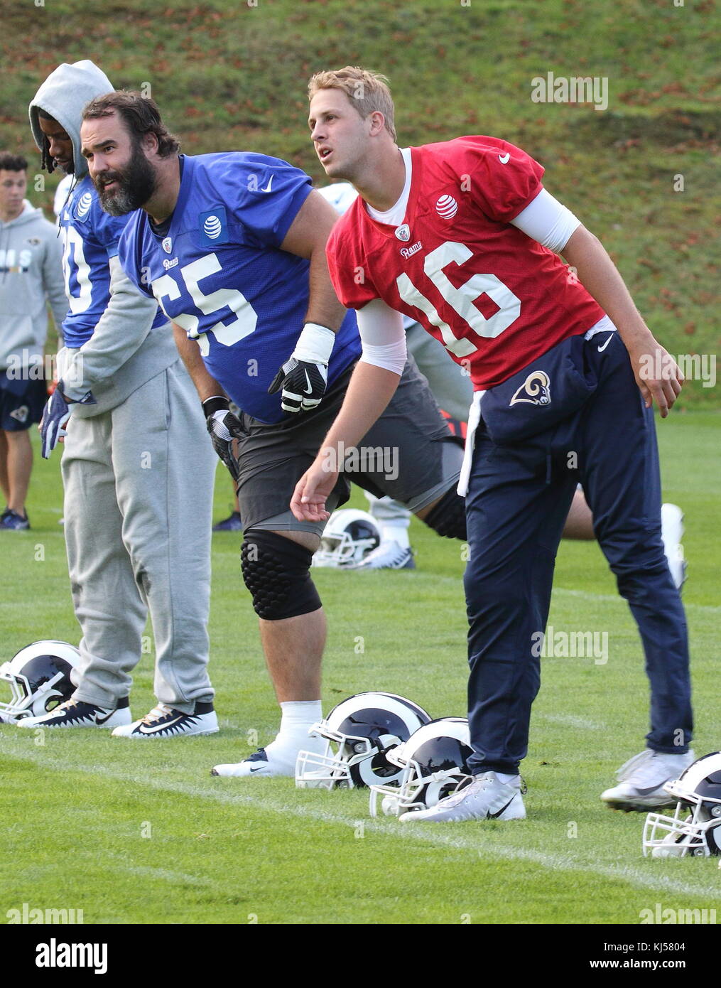 NFL Los Angeles Rams Press Conference and Practice at Pennyhill Park