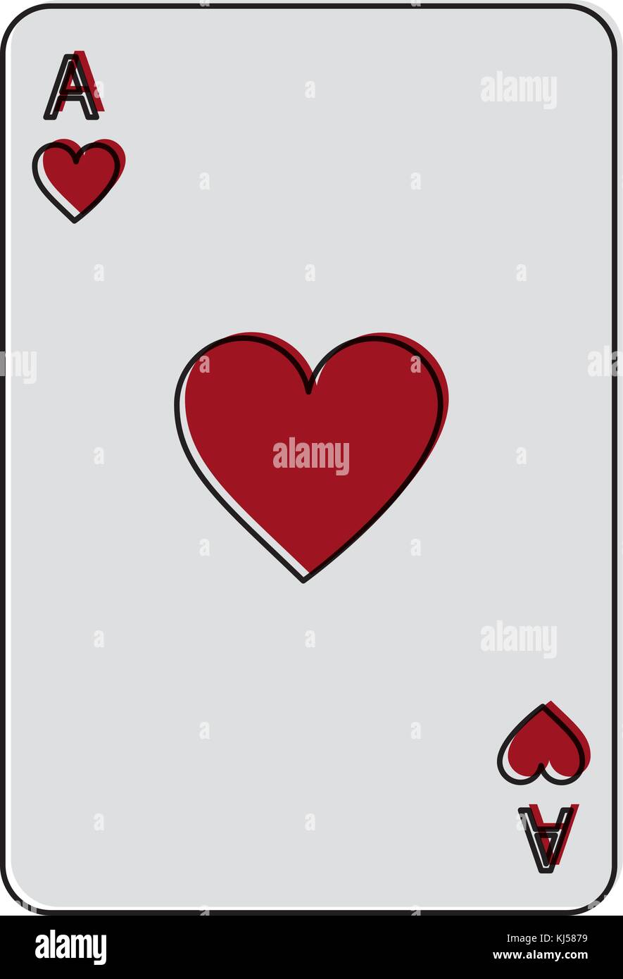 ace of hearts french playing cards related icon image Stock Vector Image &  Art - Alamy