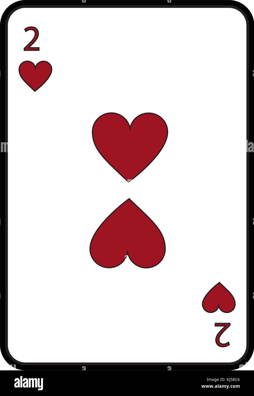 two of heart poker card casino icon Stock Vector Image & Art - Alamy