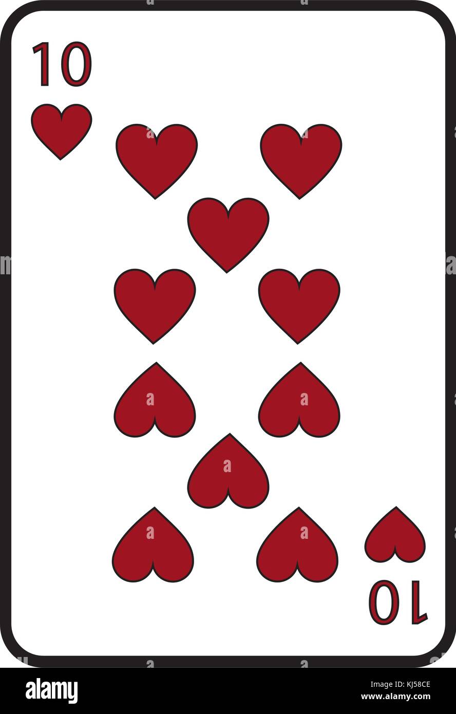 ten of hearts french playing cards related icon image Stock Vector Image & Art Alamy