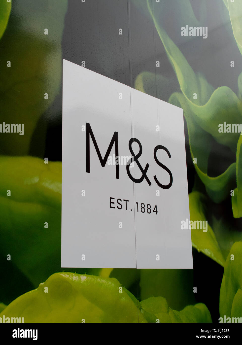 Marks and Spenser window display, company founded in 1884 by Michael Marks and Thomas Spenser Stock Photo