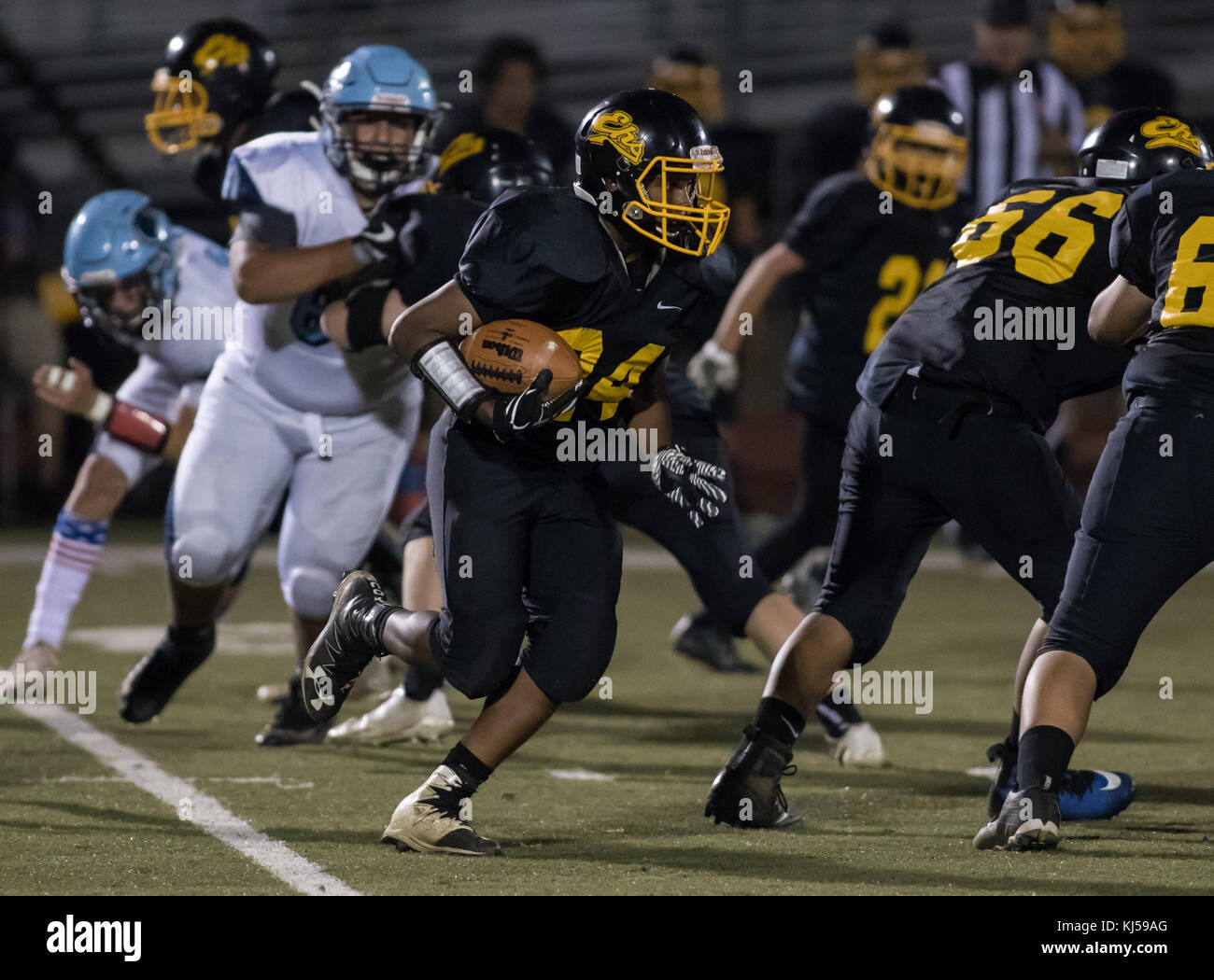 American football action with Pleasant Valley High School vs Enterprise