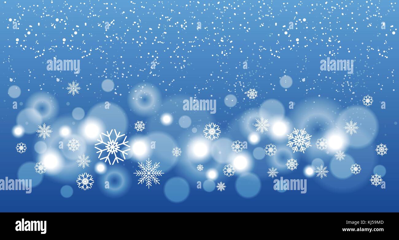 Falling snow blue background hi-res stock photography and images - Alamy