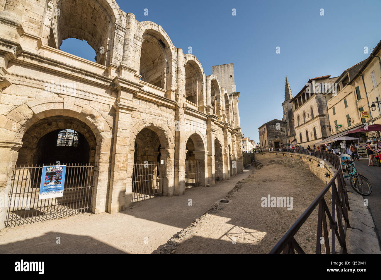 Roman amphitheater, Arles, Provence, France, Europe. Stock Photo