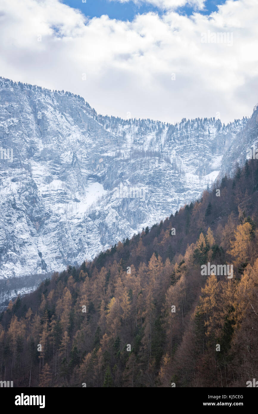 Winter image in Hallstatt, Austria taken in the middle of november with ...