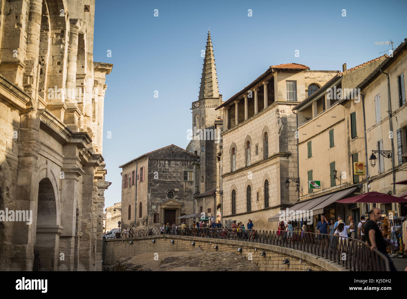 Roman amphitheater, Arles, Provence, France, Europe. Stock Photo