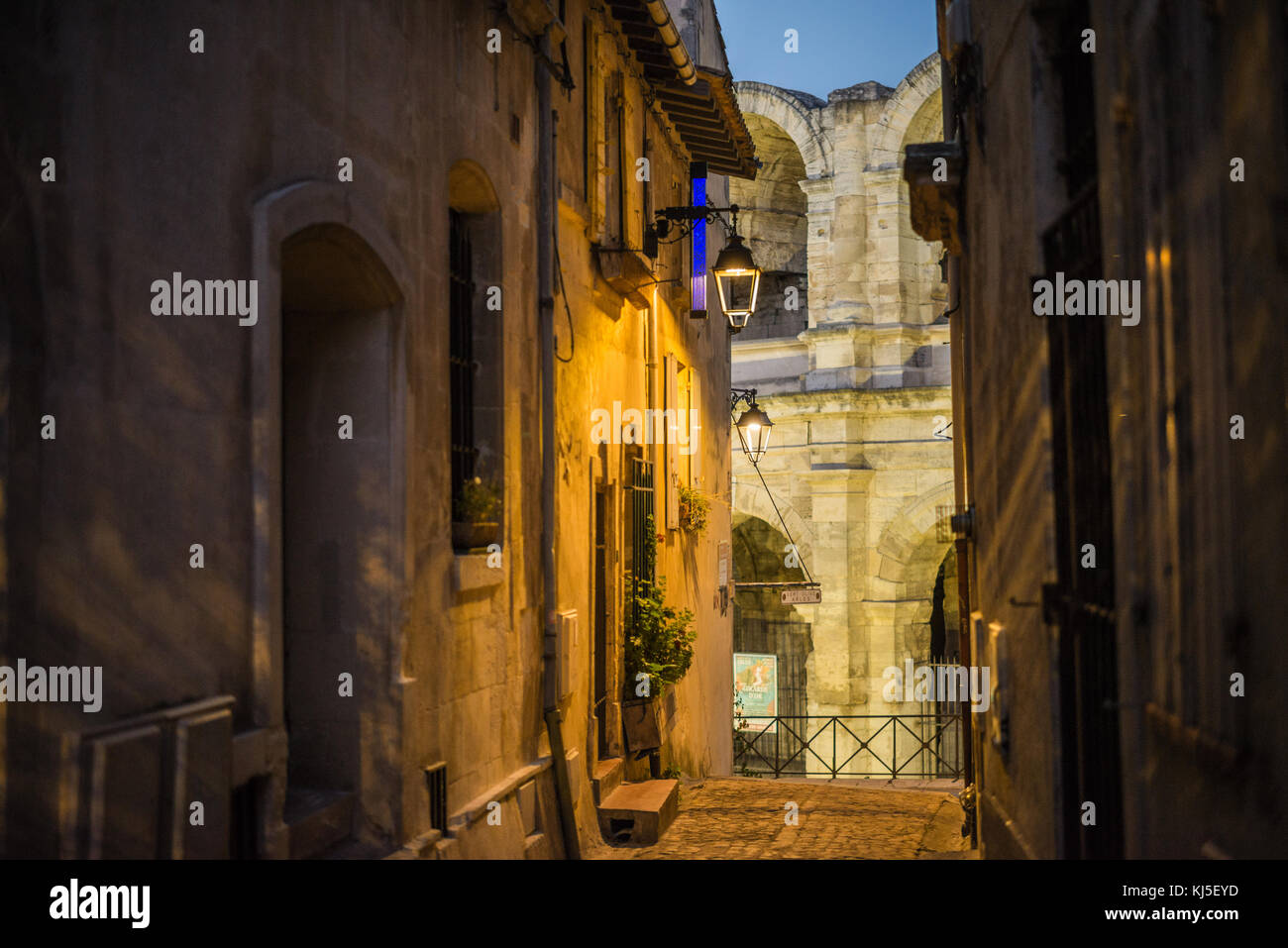Roman amphitheater, Arles, Provence, France, Europe. Stock Photo