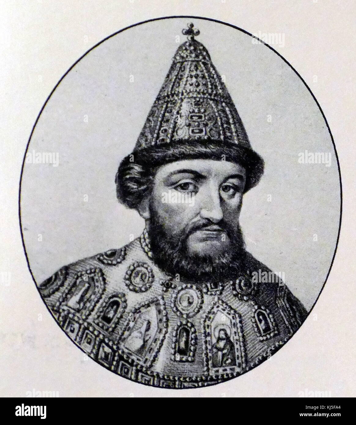 Царь Михаил Федорович Романов (литография-иллюстрация)