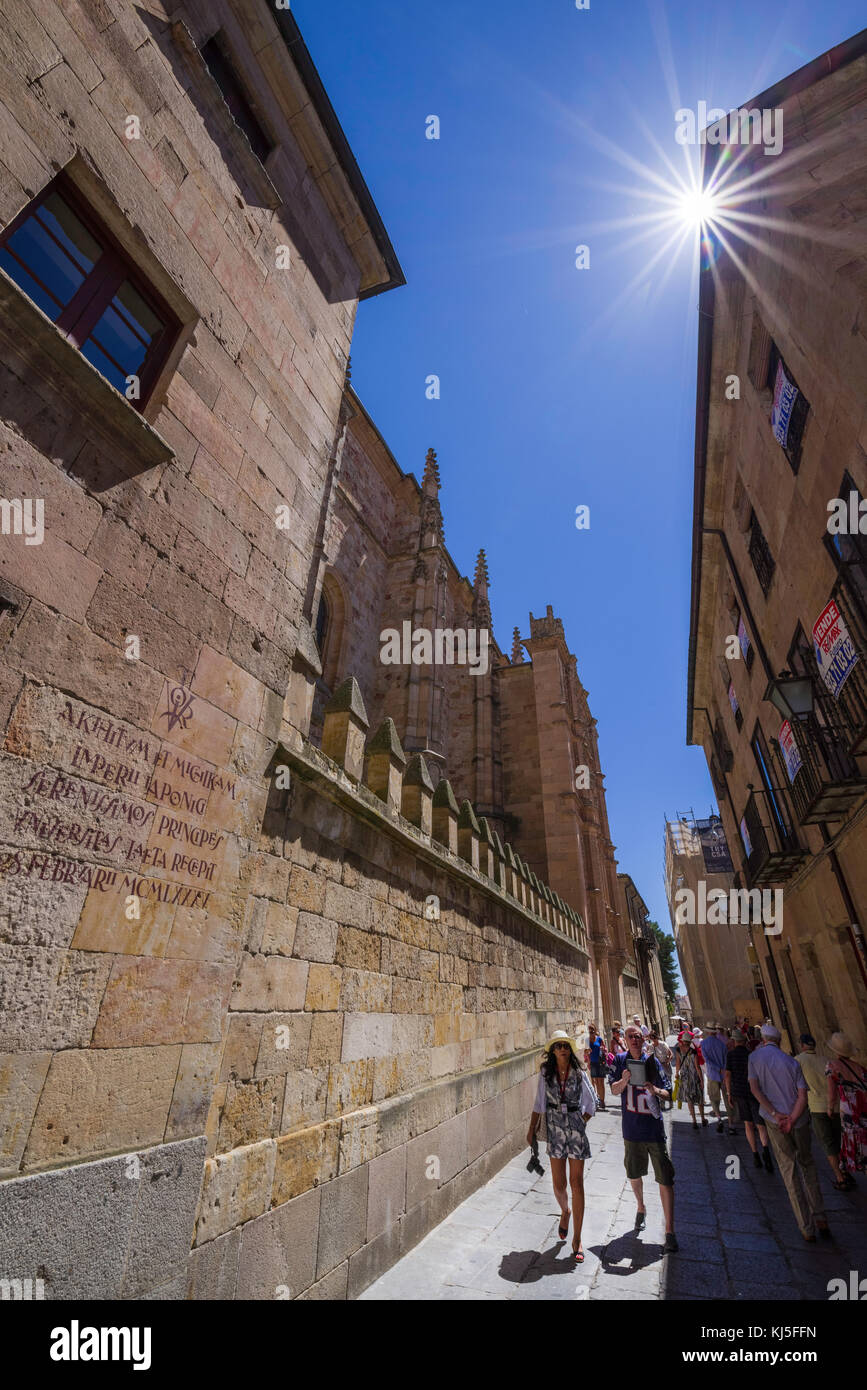 Exploring the historic neighborhoods of Salamanca, Spain Stock Photo