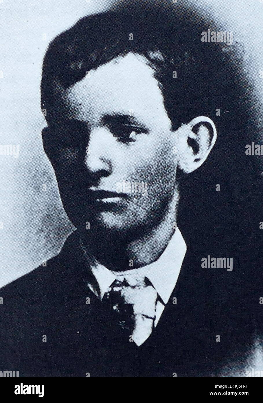 Police profile and photograph of John McCoy an American criminal. Dated 19th Century Stock Photo