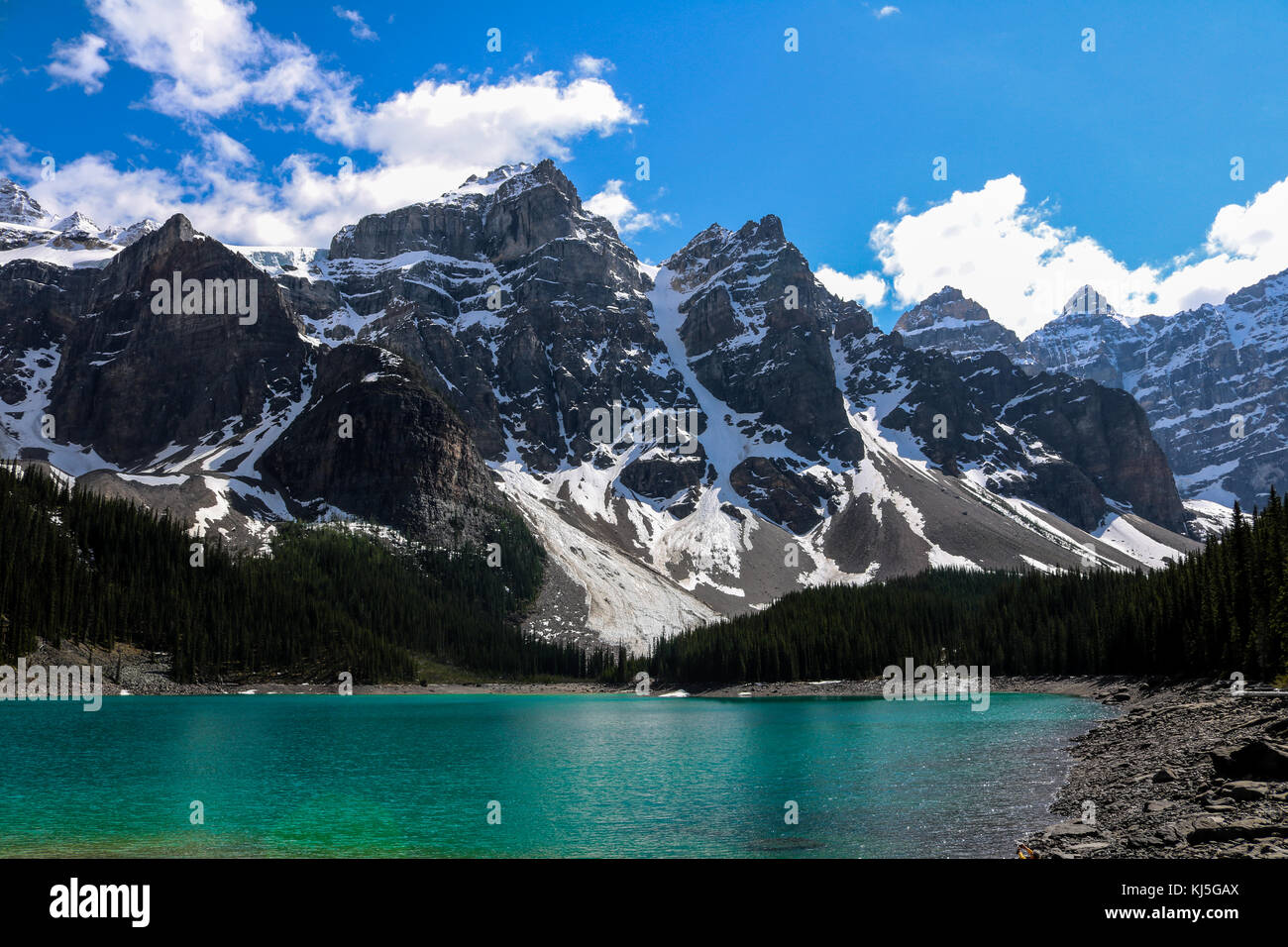 Moraine Lake in the Rocky Mountains Stock Photo - Alamy