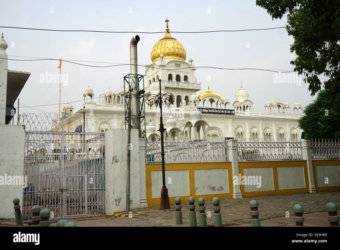 Gurudwara Bangla Sahib; is one of the most prominent Sikh gurdwara, or Sikh house of worship, in Delhi Stock Photo