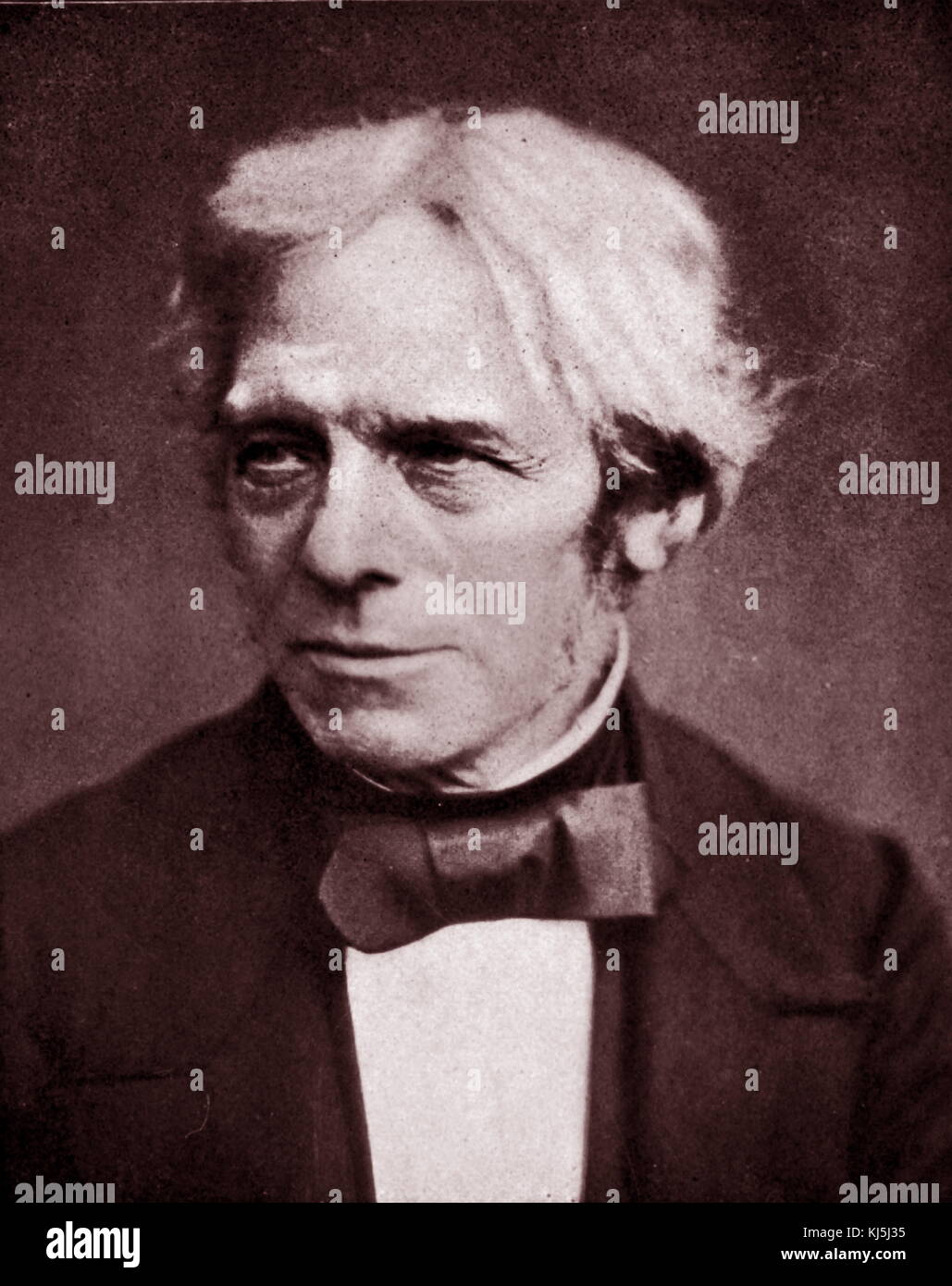 Michael Faraday 1791 – 1867; English scientist who contributed to the study of electromagnetism and electrochemistry. His main discoveries include the principles underlying electromagnetic induction, diamagnetism and electrolysis. Stock Photo