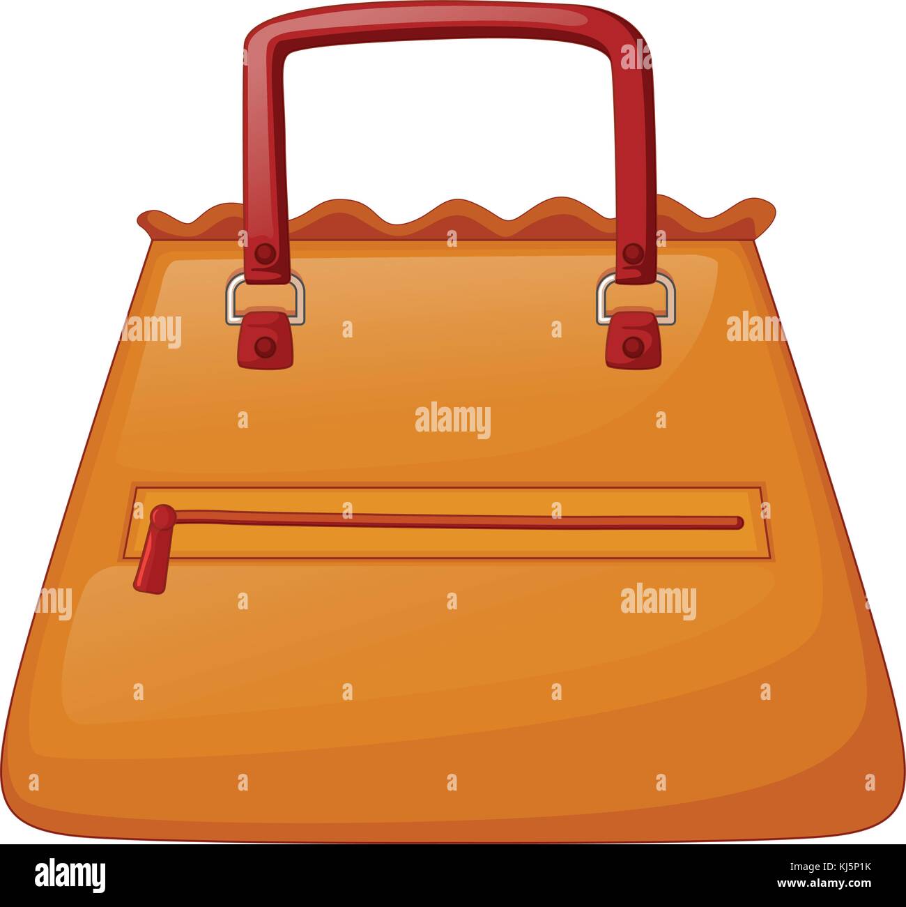 Illustration of an orange bag on a white background Stock Vector Image ...