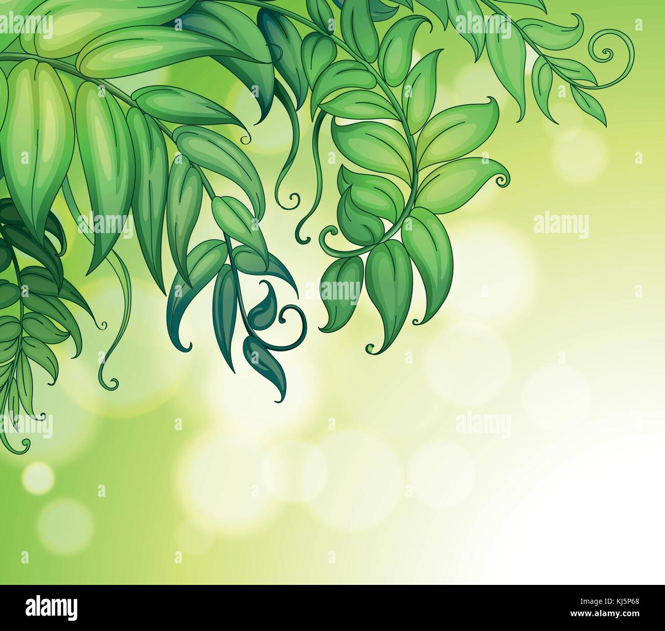 Illustration of a special paper with green leaves Stock Vector Image ...