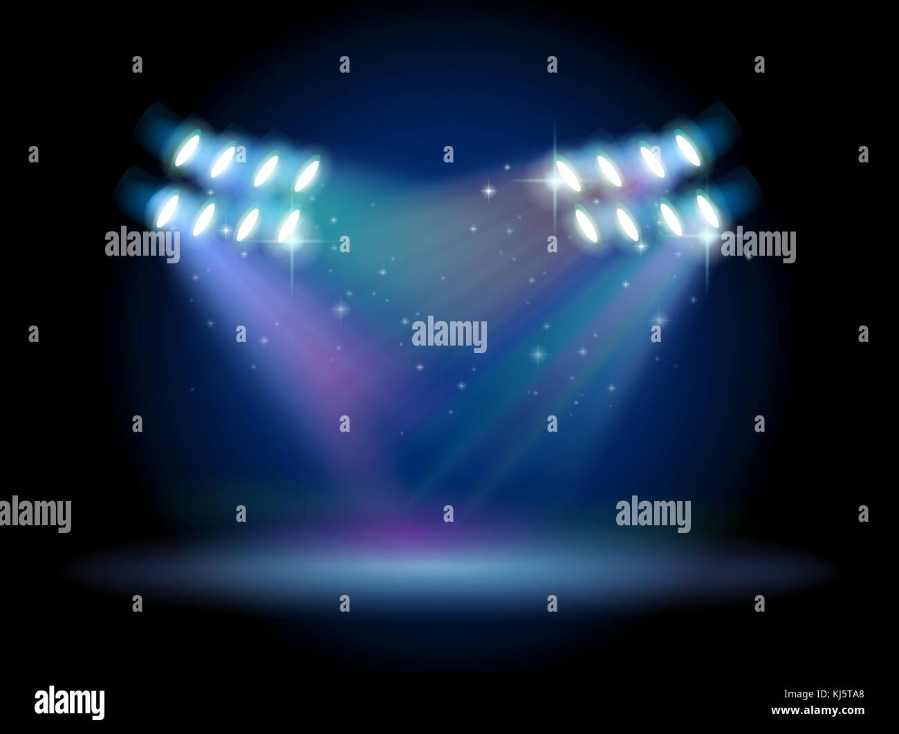 Illustration of an empty stage with spotlights Stock Vector Image & Art ...