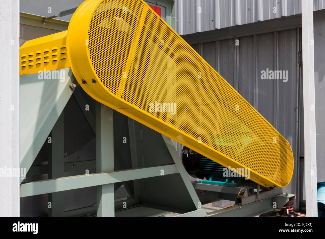 Belt Guard safety protection for motor of air blower Stock Photo Alamy