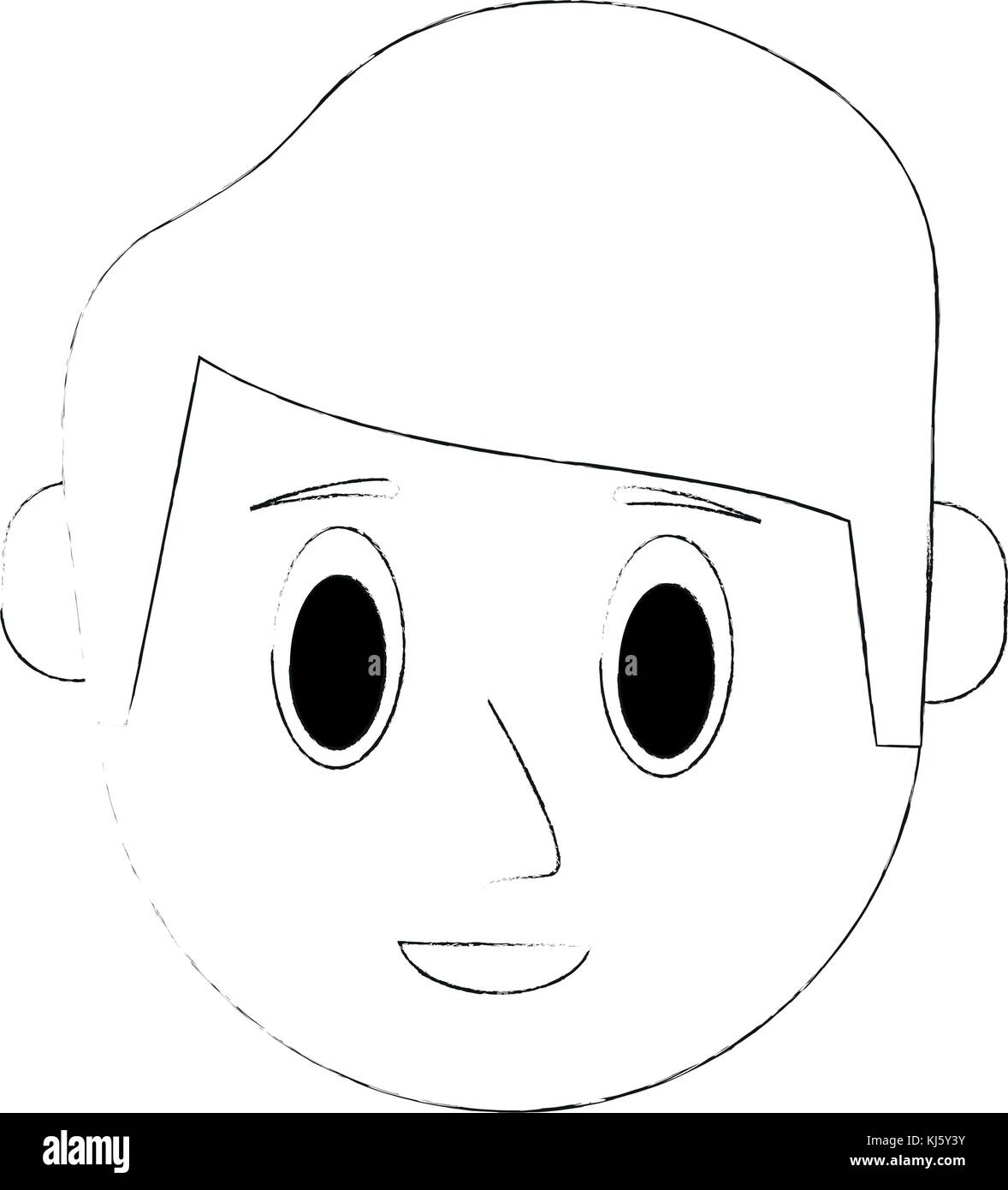 Cute guy face cartoon Stock Vector Image & Art Alamy