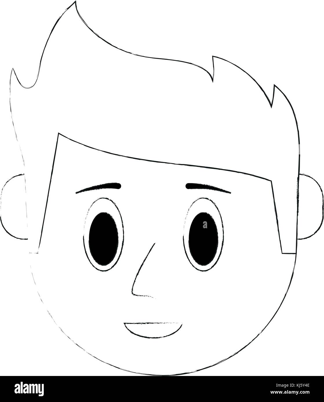 Cute guy face cartoon Stock Vector Image & Art Alamy