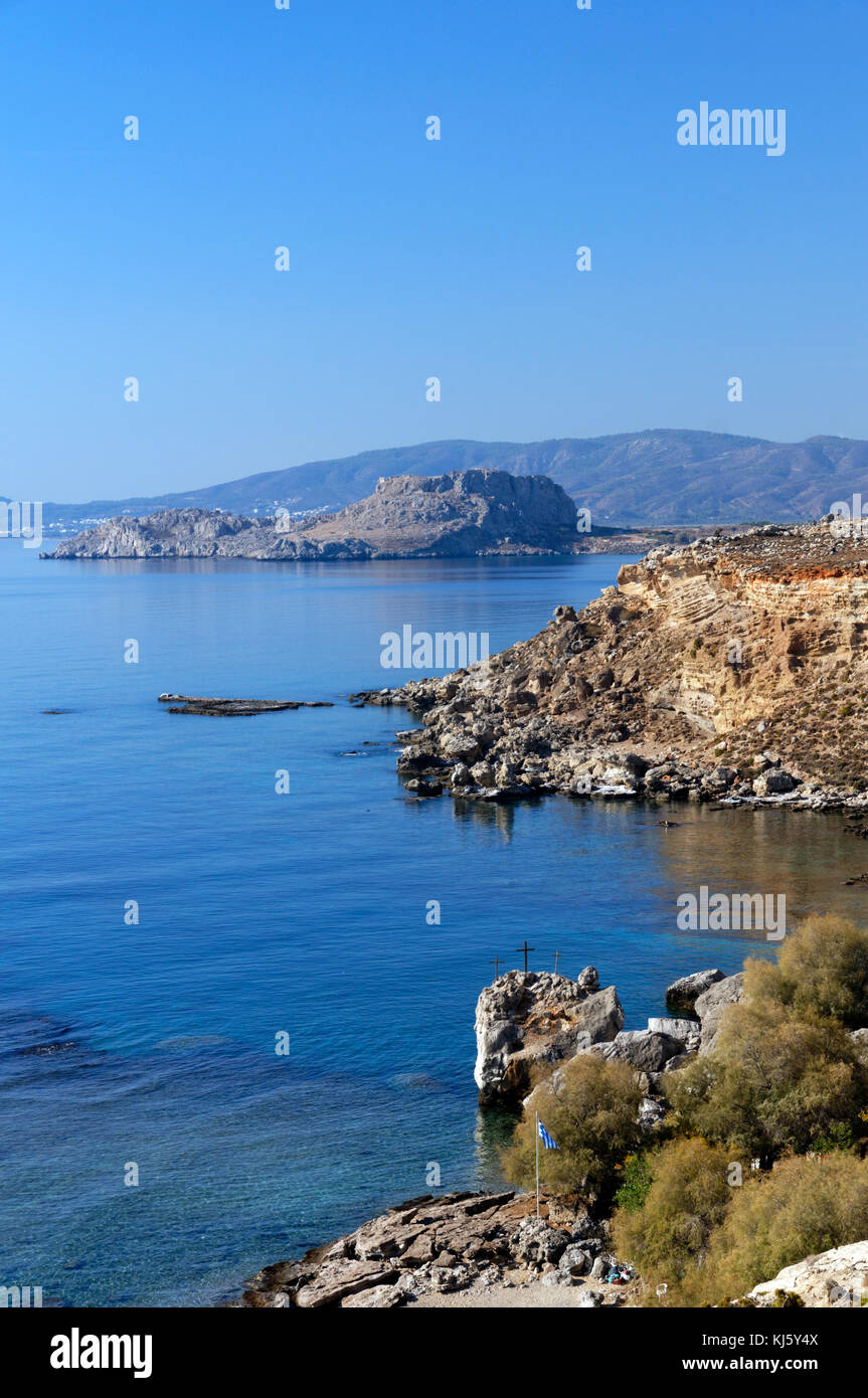 Mediterranean sea view from rhodes hi-res stock photography and