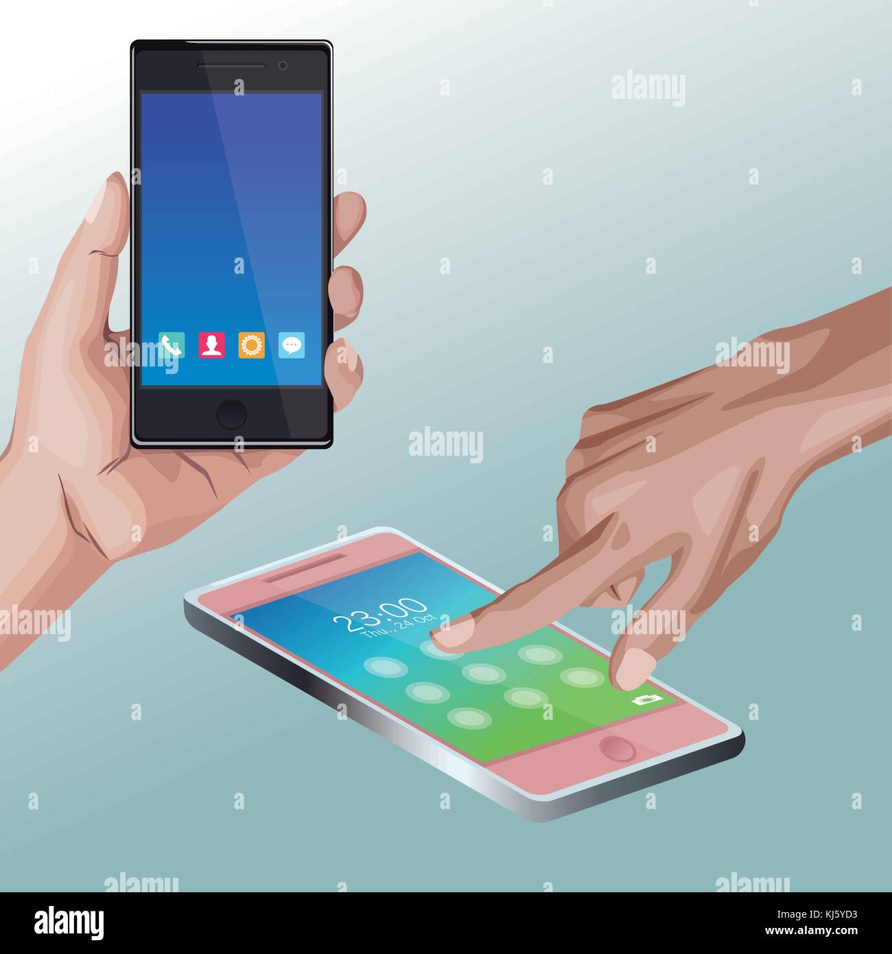 Smartphone Mobile technology Stock Vector Image & Art - Alamy