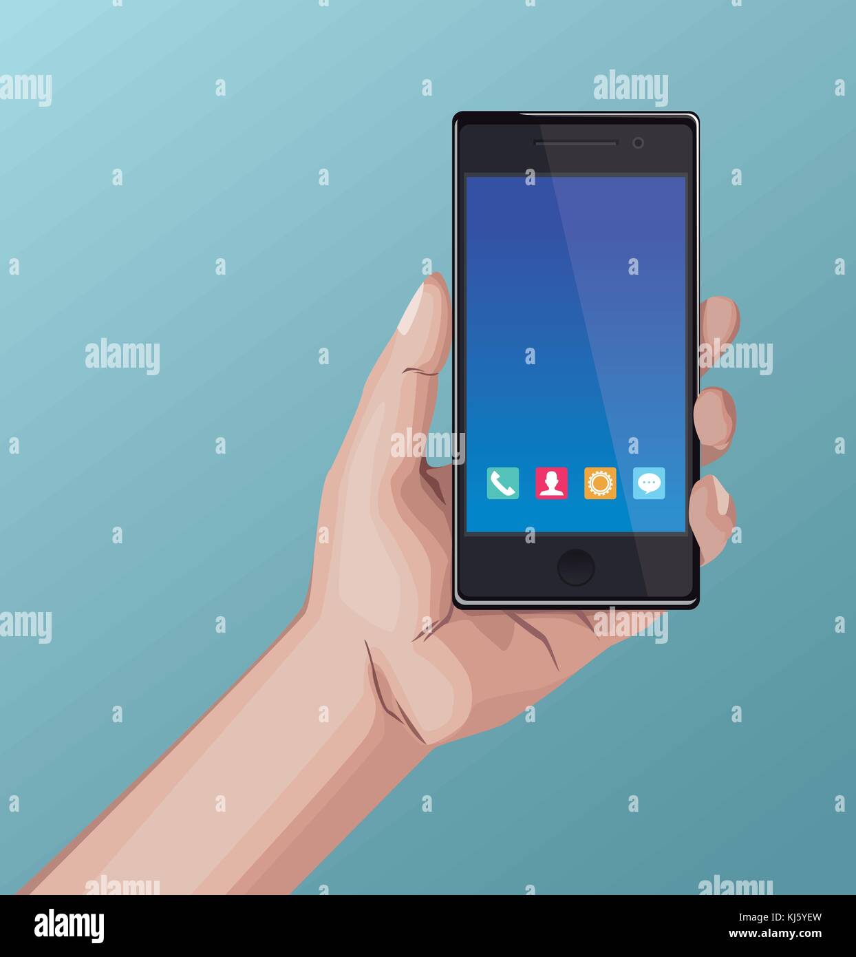 Smartphone Mobile technology Stock Vector Image & Art - Alamy