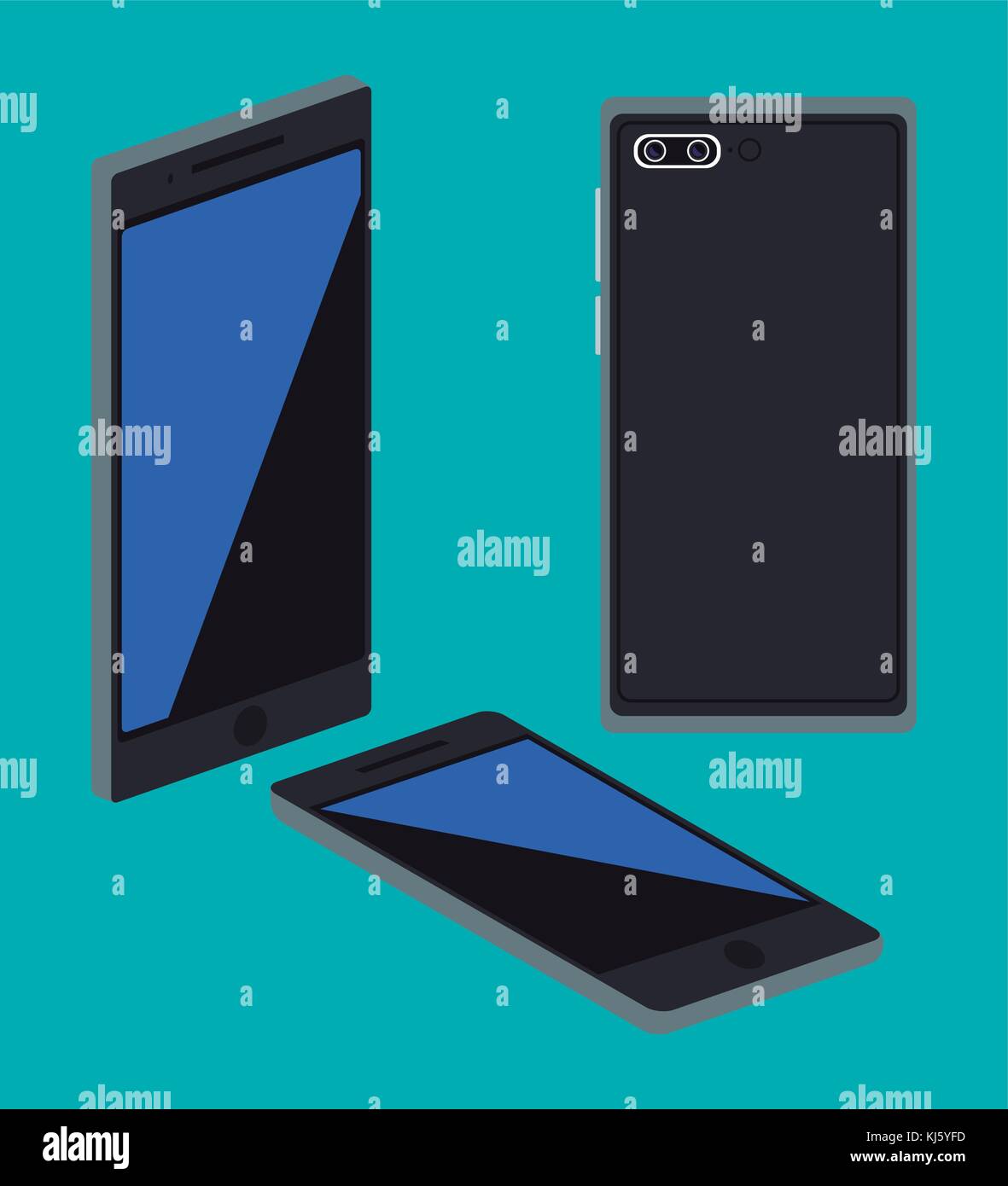 Smartphones Mobile technology Stock Vector Image & Art - Alamy