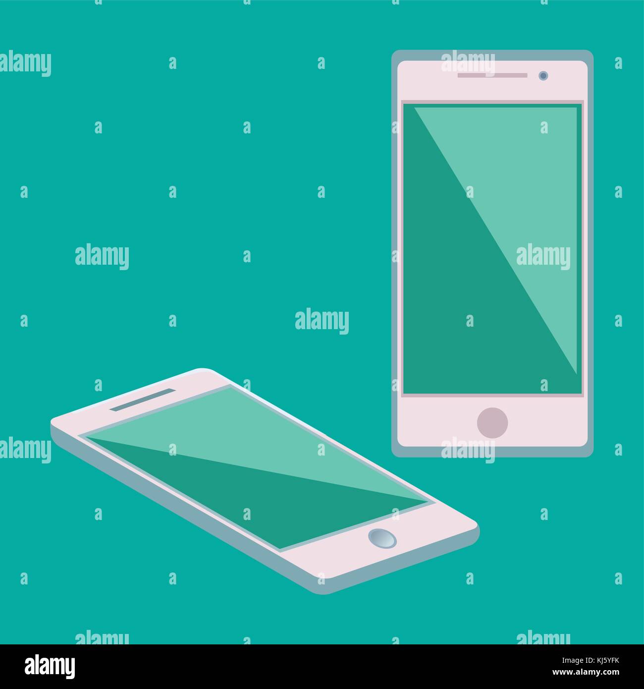 Smartphones Mobile technology Stock Vector Image & Art - Alamy