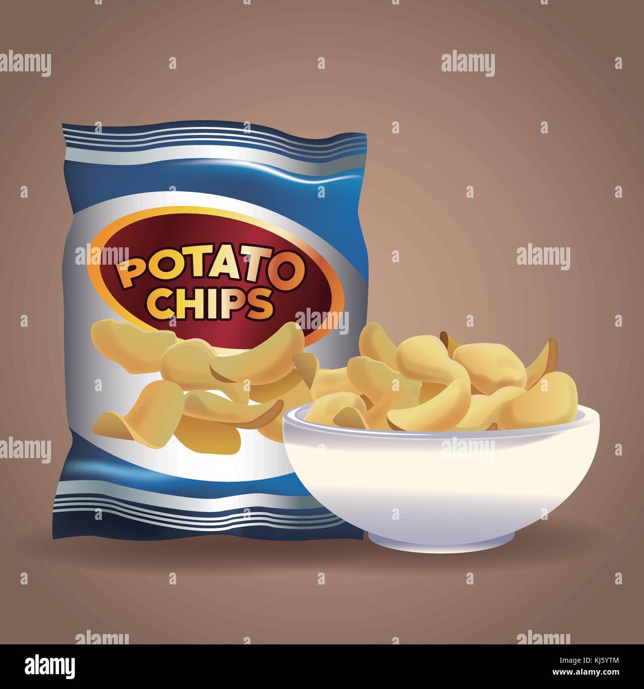 Potato chips snacks Stock Vector Image & Art Alamy