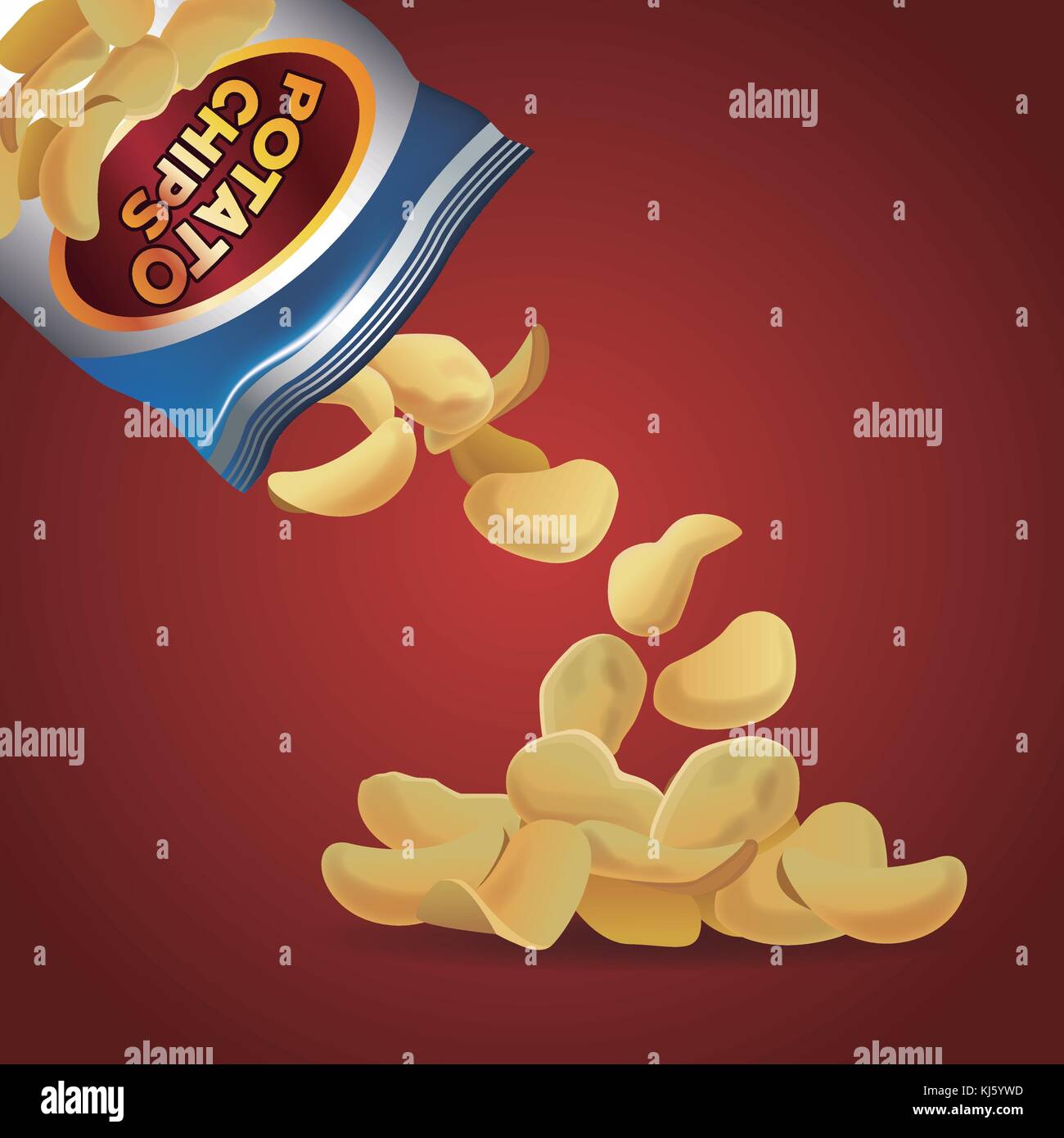 Potato chips snacks Stock Vector Image & Art Alamy