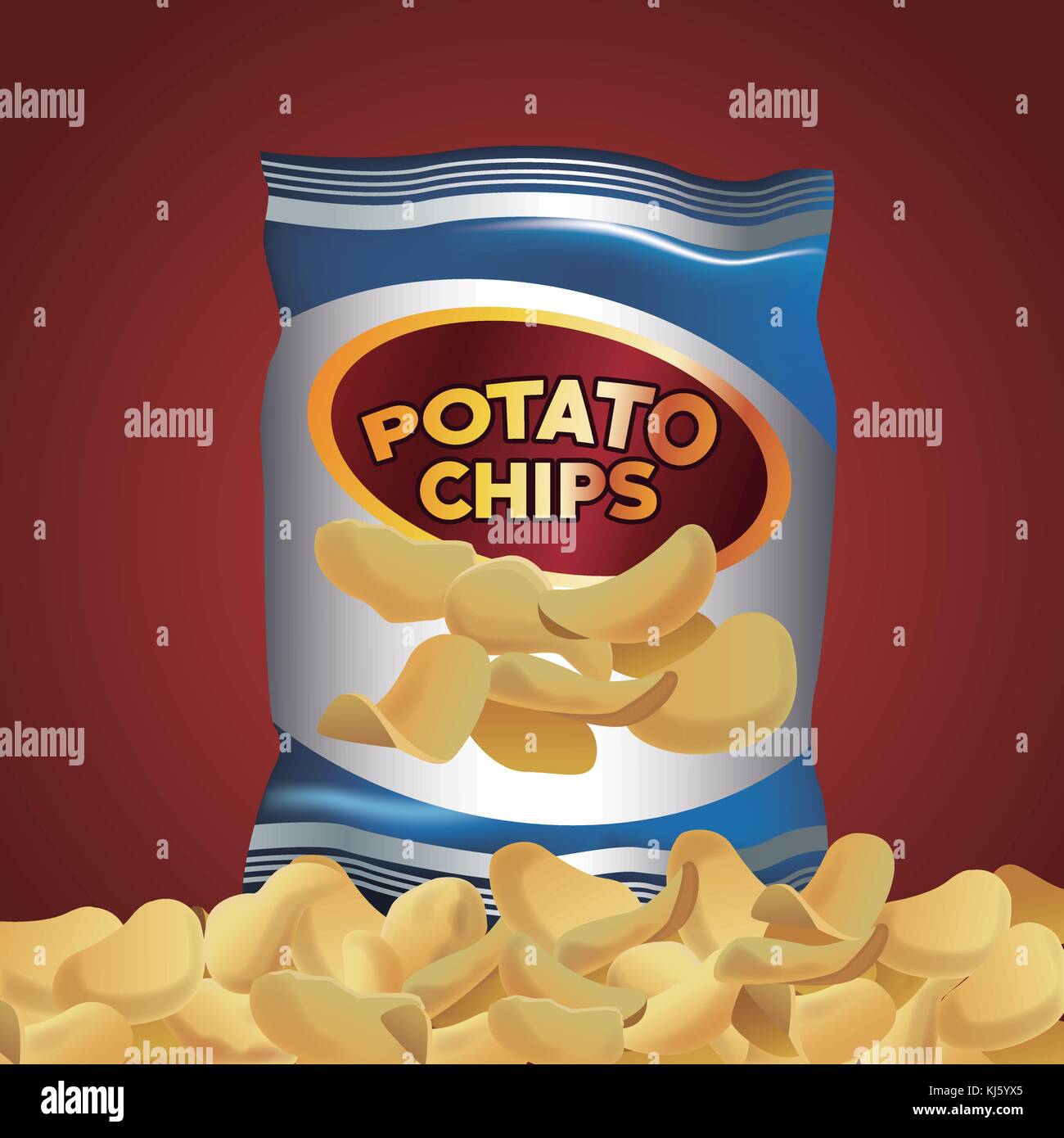 Potato chips snacks Stock Vector Image & Art Alamy