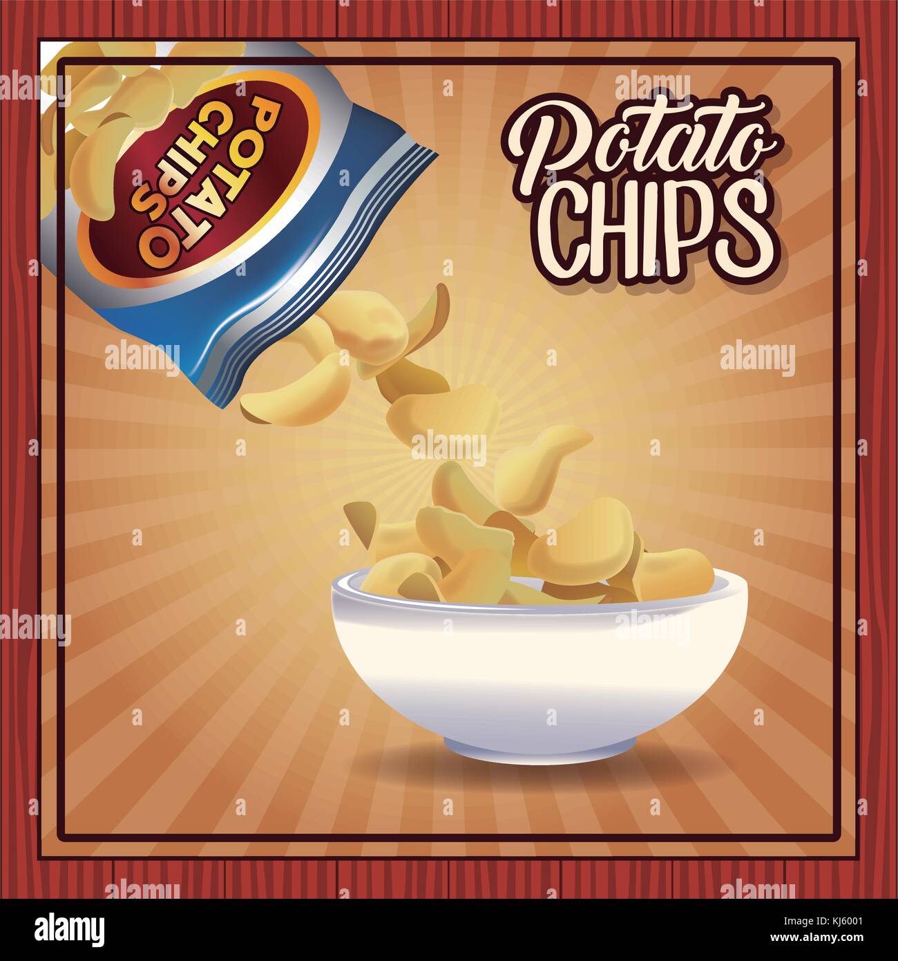 Potato chips frame Stock Vector Image & Art Alamy