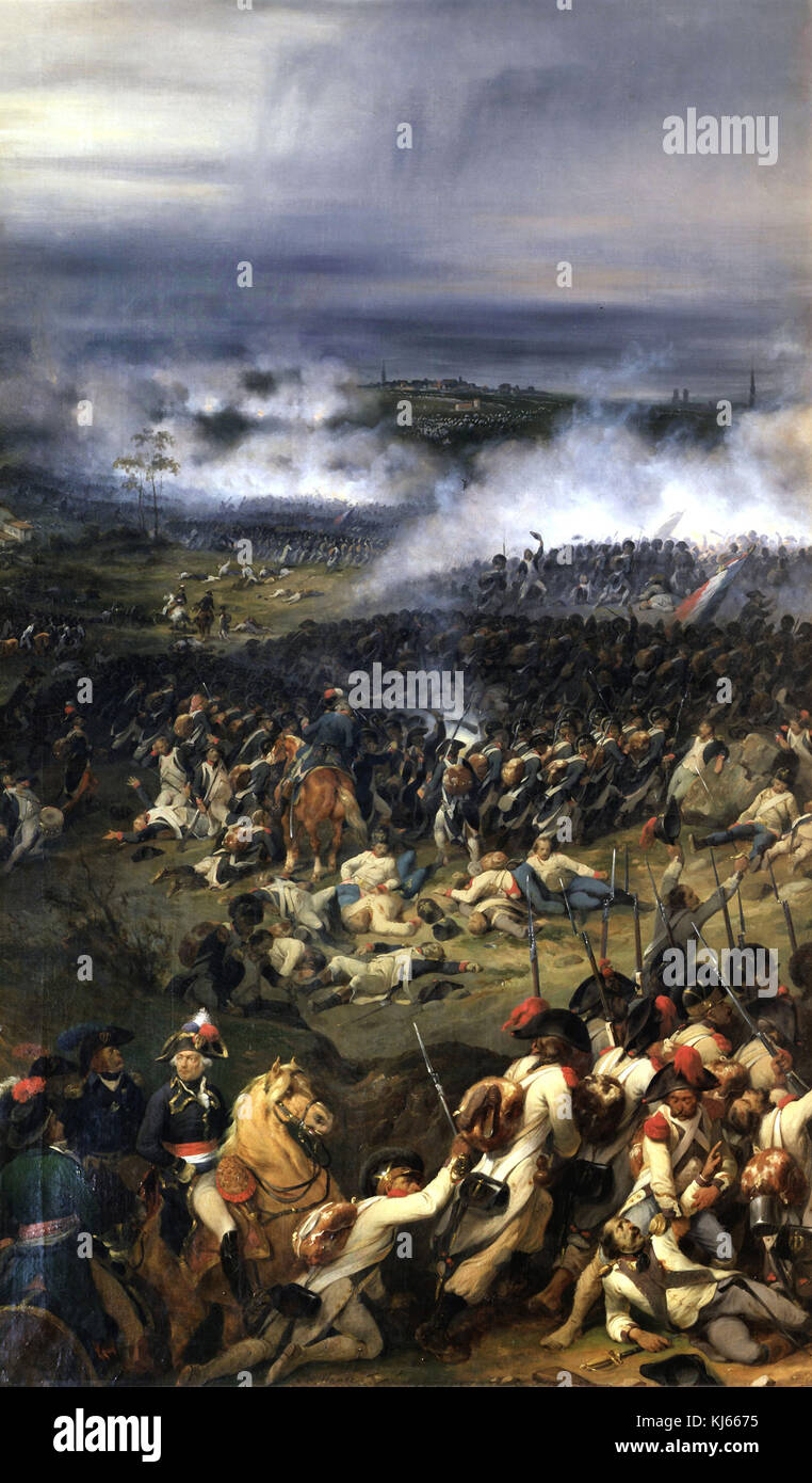 Hippolyte Bellangé  -  Battle of Anderlecht (November 13, 1792) Stock Photo