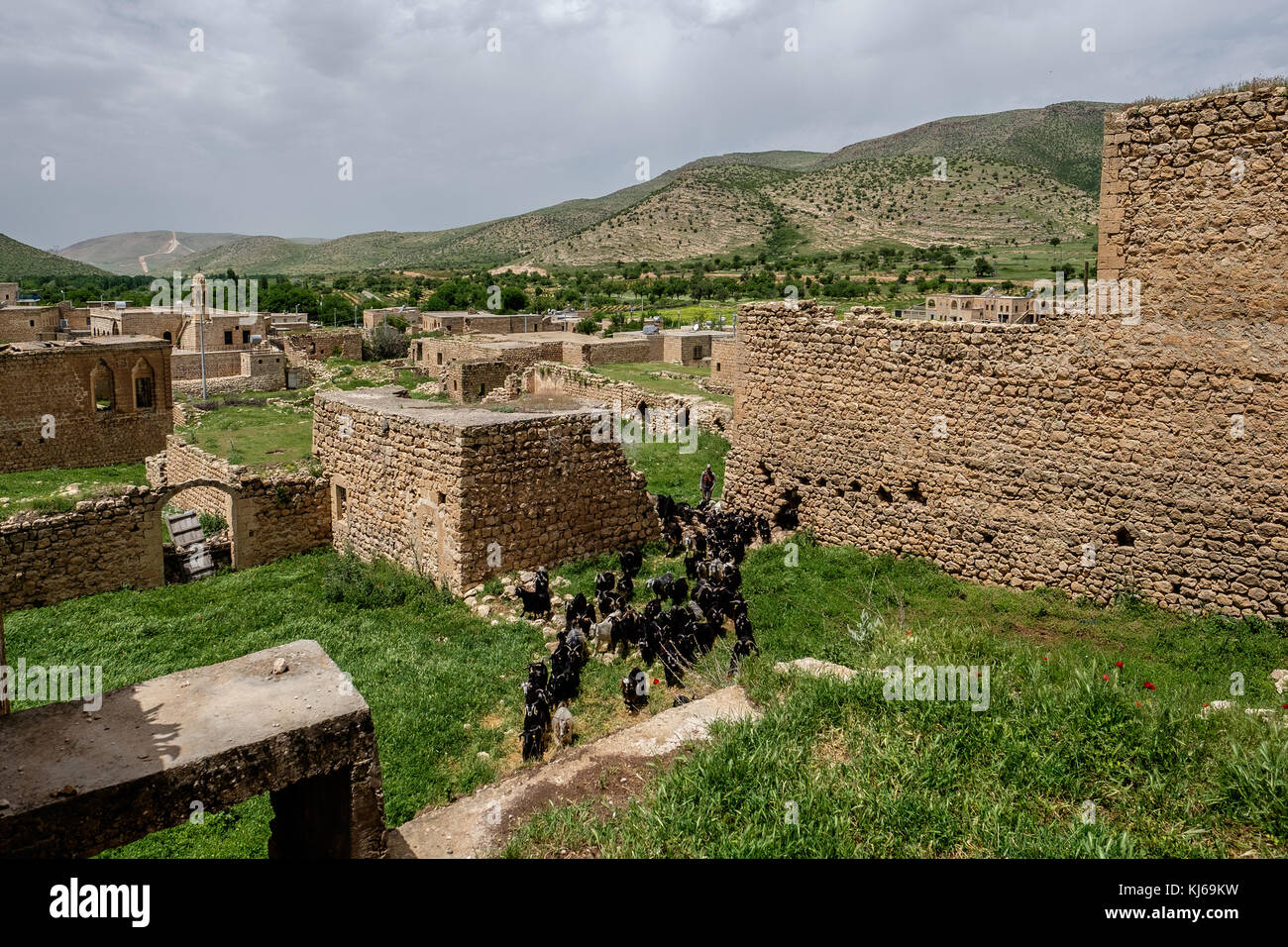 Abandoned village in Dereiçi, Turkey Stock Photo