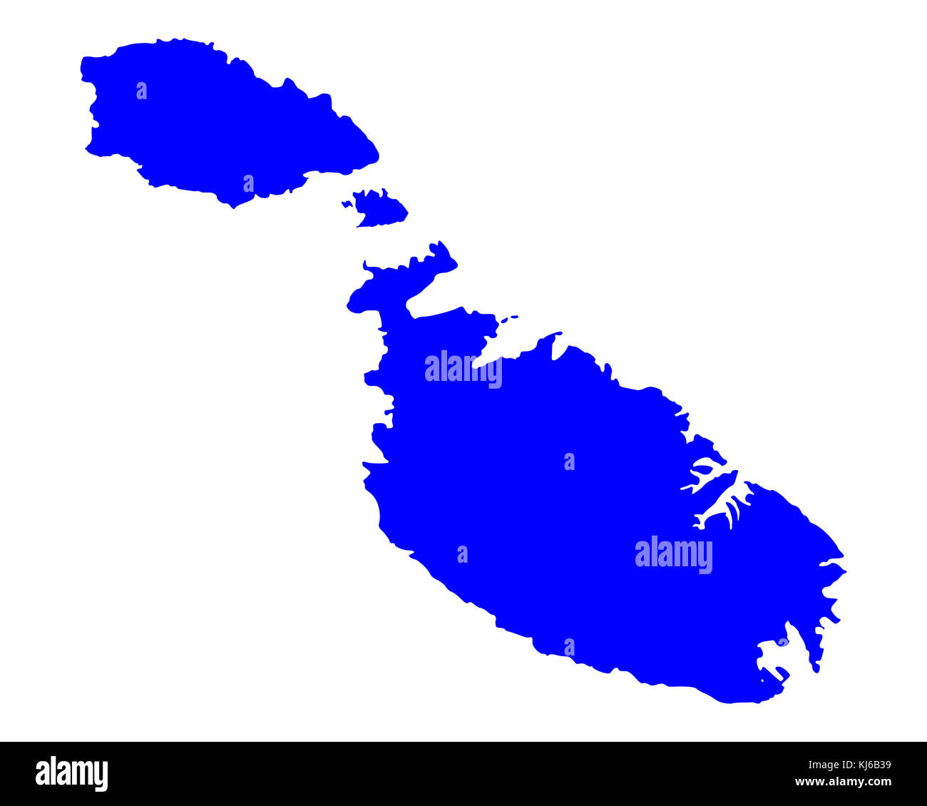 Gozo Map Stock Photos Gozo Map Stock Images Alamy   Map Of Malta KJ6B39 