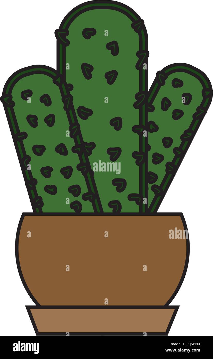 Cactus of plant desert and nature theme Isolated design Vector ...
