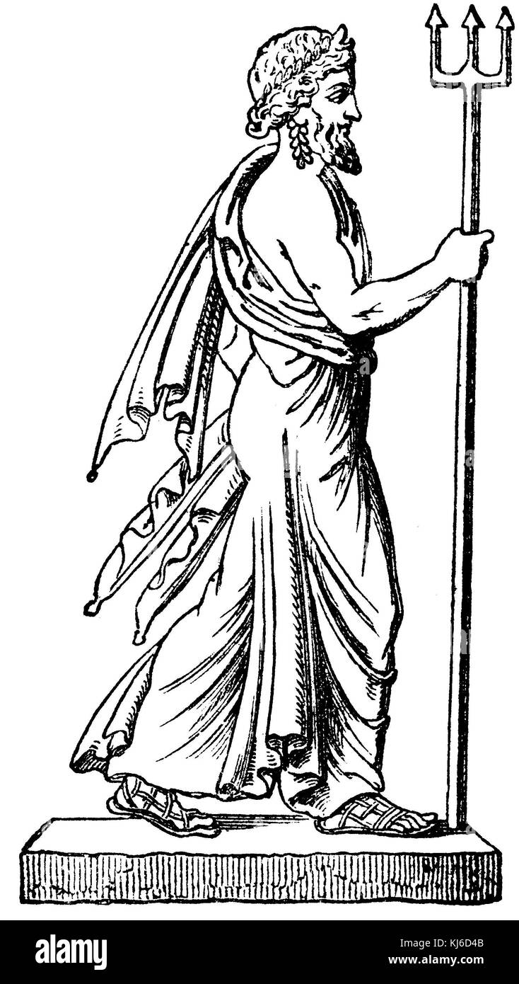 Poseidon, god of the sea (older style) (Poseidon, Gott des Meeres (älteren Stils)) Stock Photo