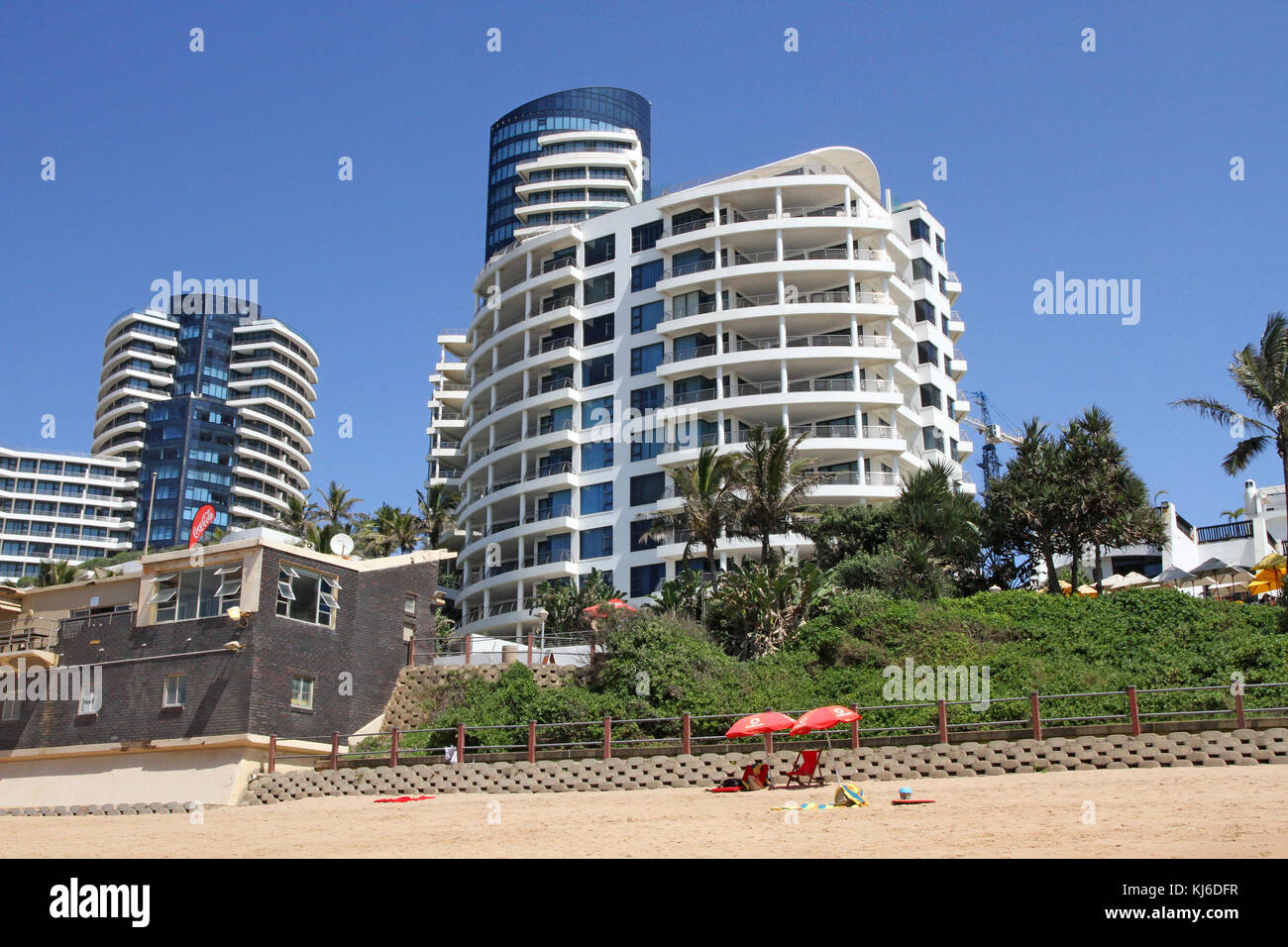 The Oyster and Pearl Hotels, view from the beach, Umhlanga Rocks