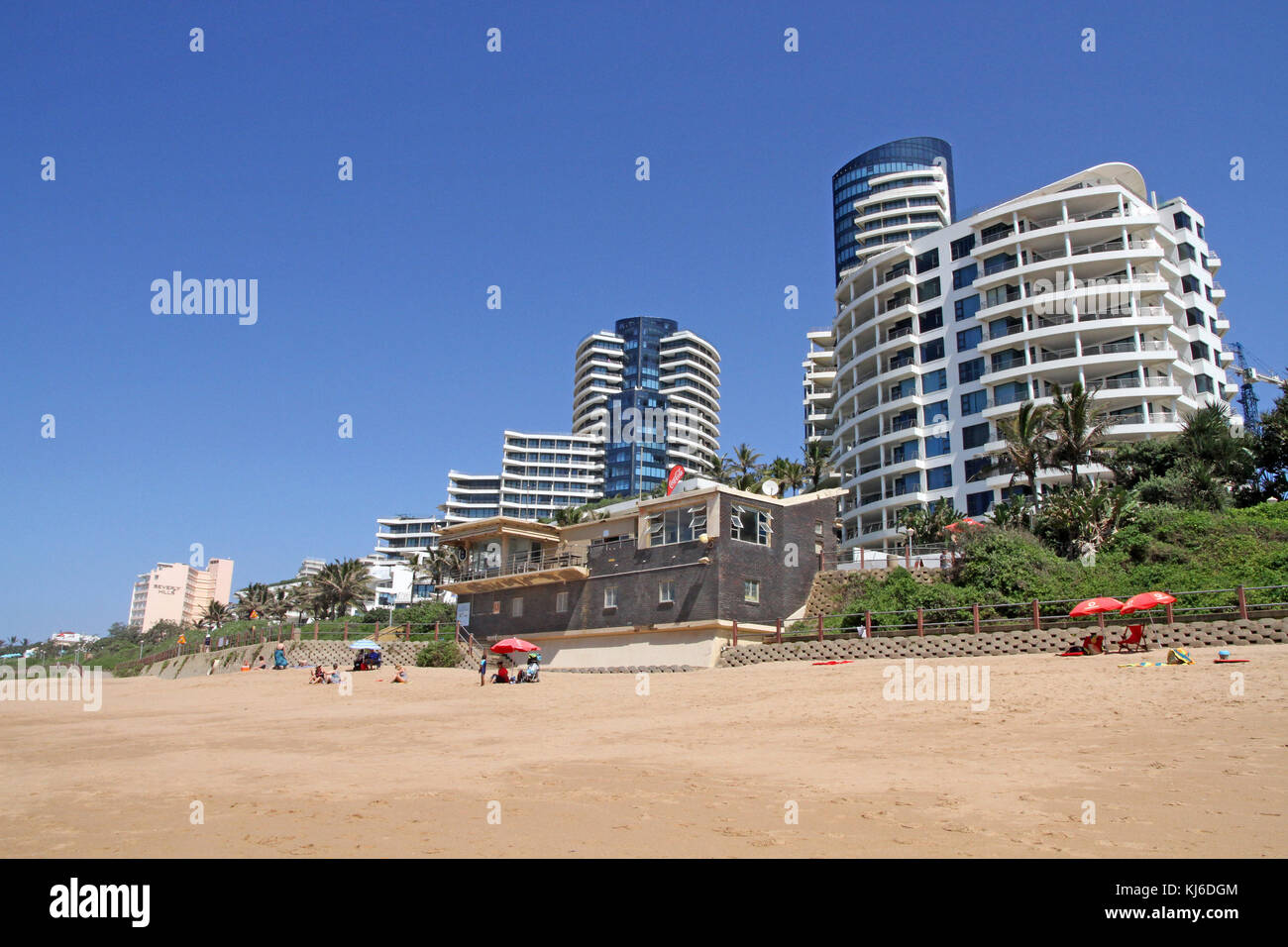 The Oyster and Pearl hotels, view from the beach, Umhlanga Rocks
