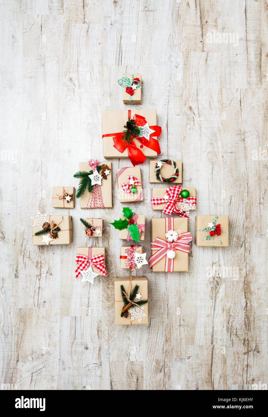 Christmas craft boxes Stock Photo - Alamy