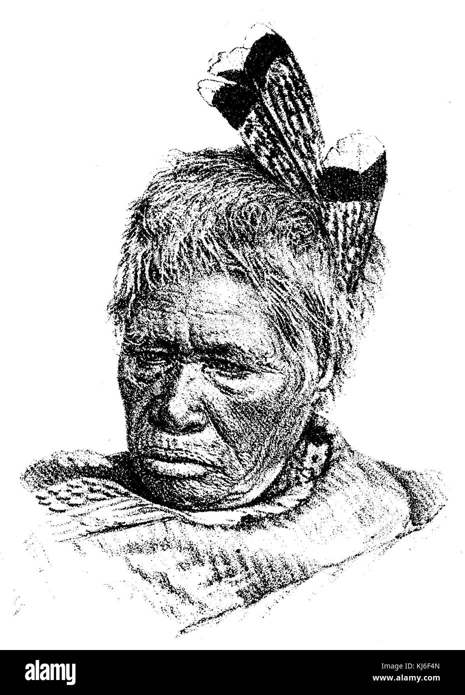 elderly Maori woman (Ältere Maori-Frau) Stock Photo