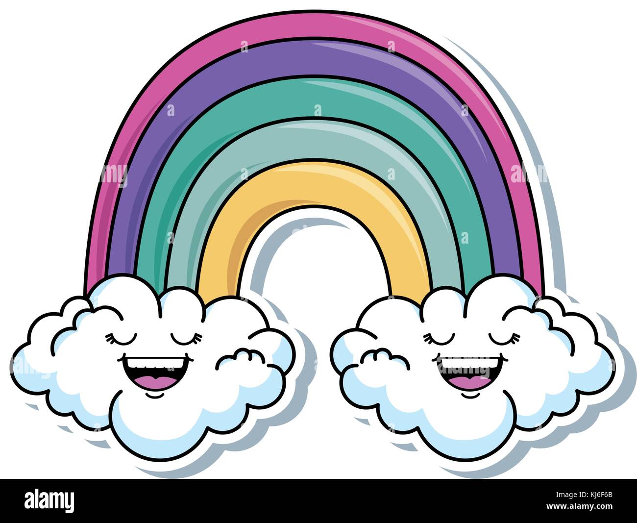 cute rainbow kawaii character Stock Vector Image & Art - Alamy