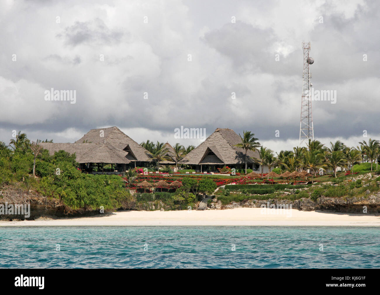 View of the Zanzibar Eastern coast, Zanzibar, Unguja Island, Tanzania. Stock Photo