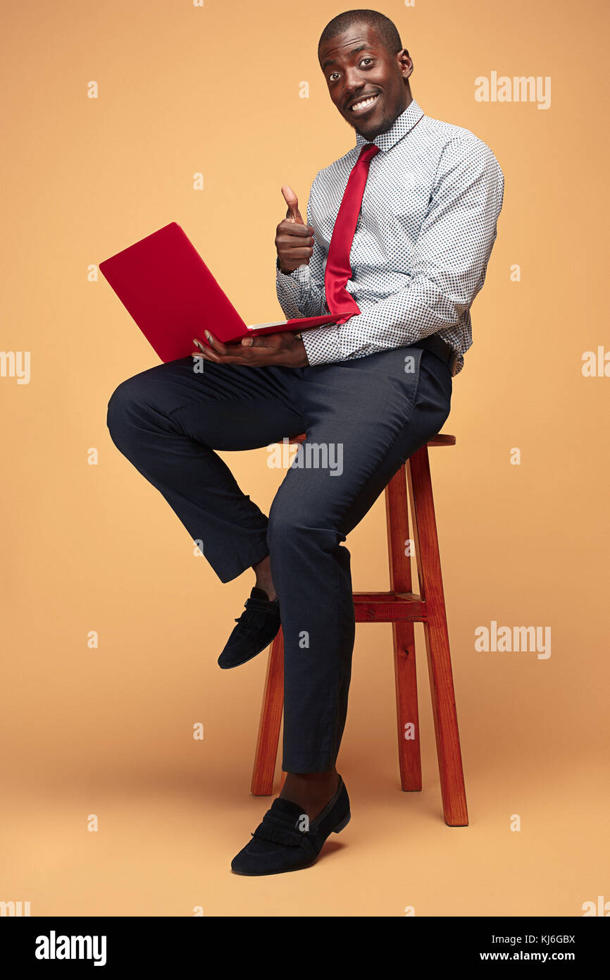 Afro american man using hi-res stock photography and images - Alamy
